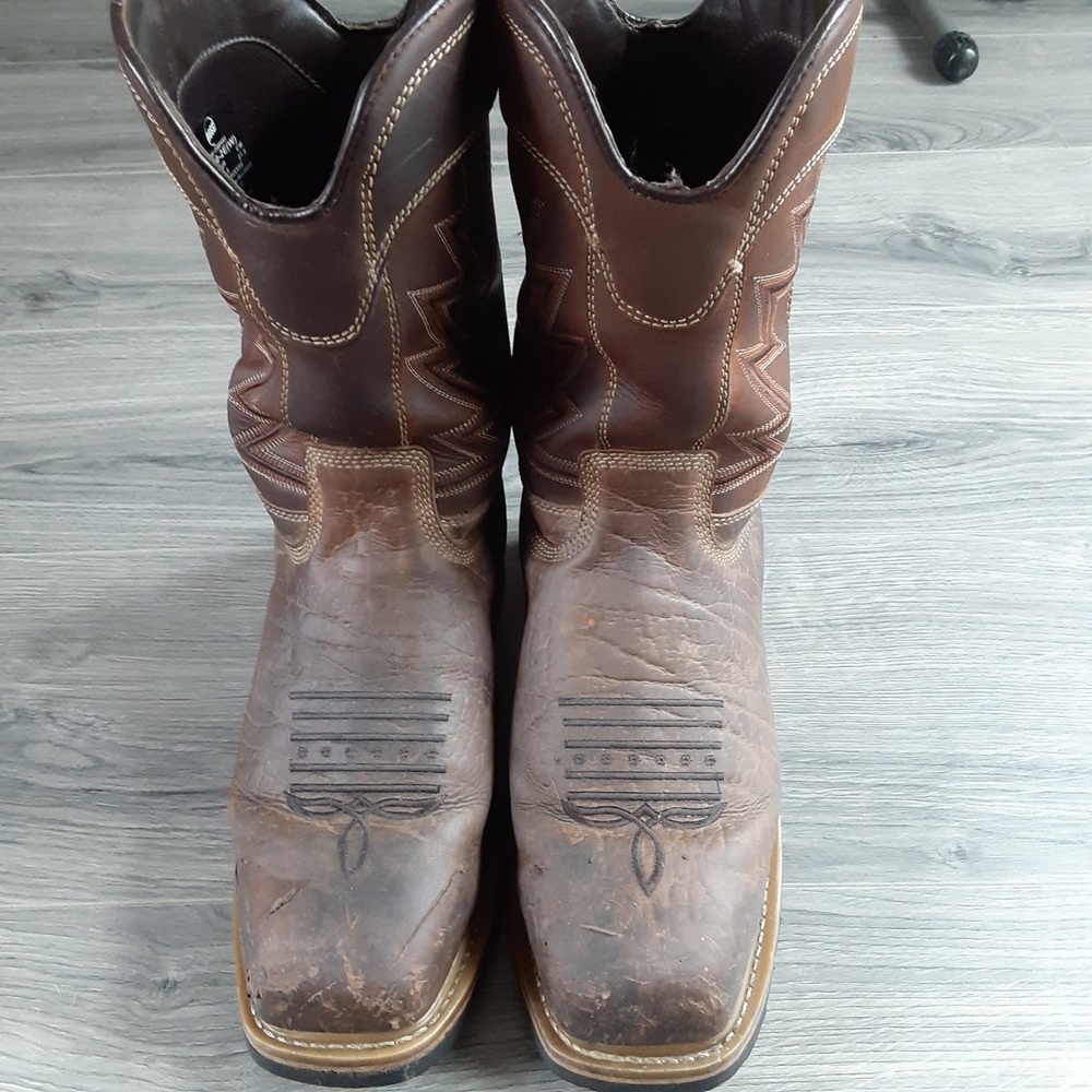 Hoss Men's Fracker Waterproof Metguard Wellington Work Boots - Composite Toe 9.5